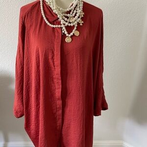Elegant Red Women's Top